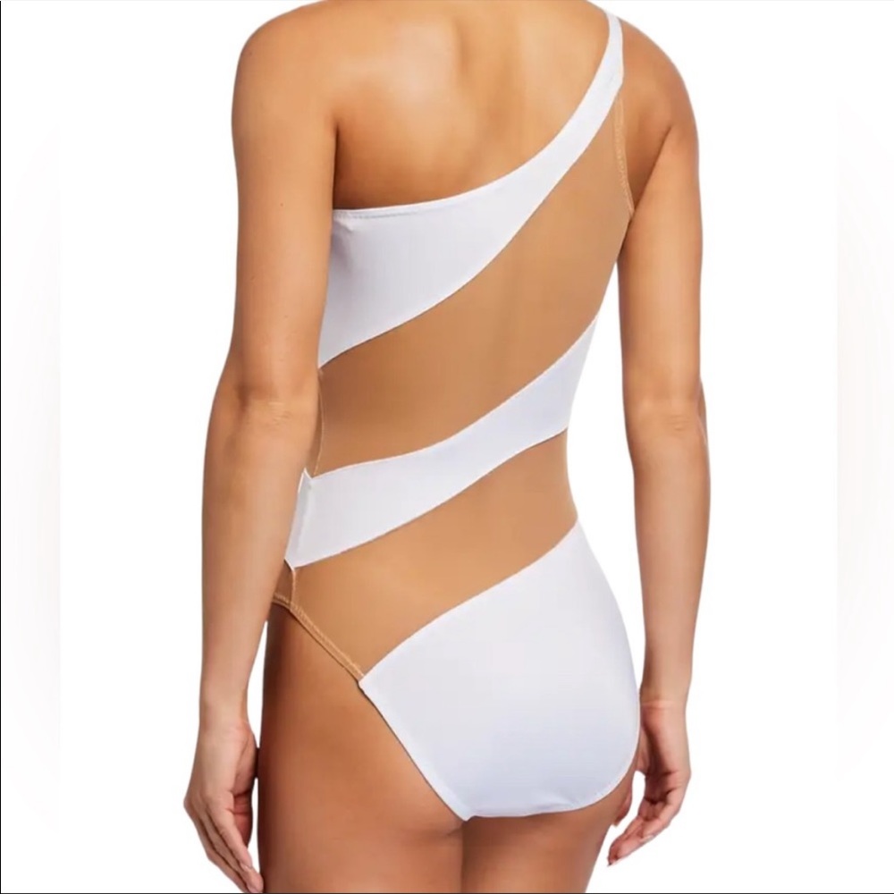 Normal Kamala white and nude mesh bathing suit-medium.